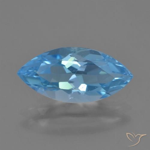 3.60ct Natural Swiss Blue Topaz, Marquise, VVS
