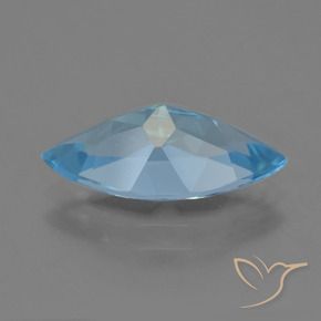 Topaz Gemstone in 15 x 7.2 mm Size for Sale, Topaz Stone in Swiss Blue Color