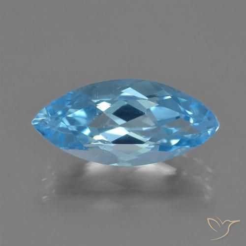 3.50ct Natural Swiss Blue Topaz, Marquise, VS