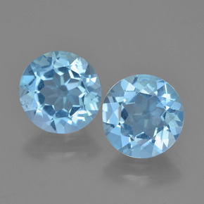 Maya Blue Topaz Gem - 2.2ct Round Facet (ID: 454863)