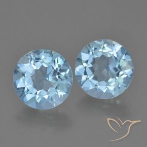 4.70 ctw Blue Topaz Stones, Natural Topaz in Round Facet Shape for Sale