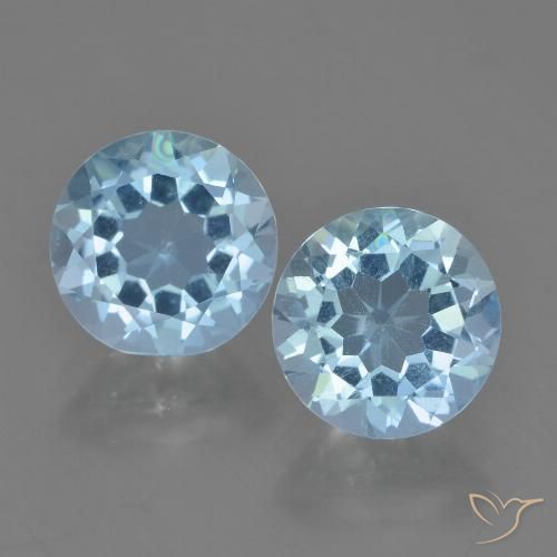 Sky Blue Topaz Gem - 2.5ct Round Facet (ID: 454868)