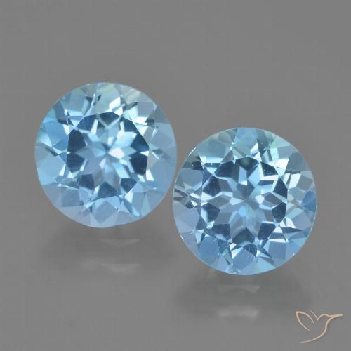 4.72ctw Natural Swiss Blue Topaz, Round, VS