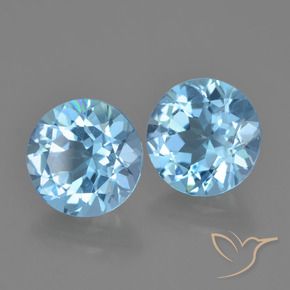 4.72 ctw Blue Topaz Stones, Natural Topaz in Round Facet Shape for Sale