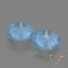 Topaz Gemstones in 8 mm (calibrated) Size for Sale, Topaz Stones in Swiss Blue Color
