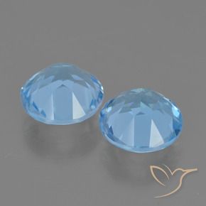Topaz Gemstones in 8 mm (calibrated) Size for Sale, Topaz Stones in Sky Blue Color