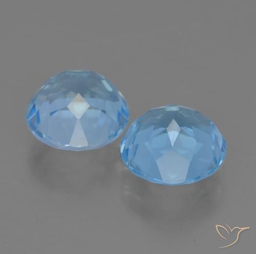 Topaz Gemstones in 8 mm (calibrated) Size for Sale, Topaz Stones in Swiss Blue Color