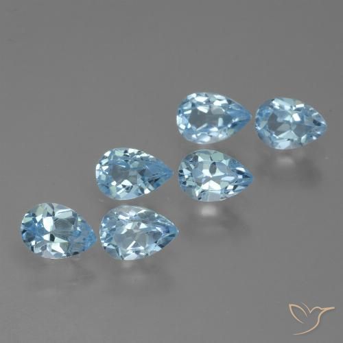 3.54ctw Natural Swiss Blue Topaz, Pear Shape, VS