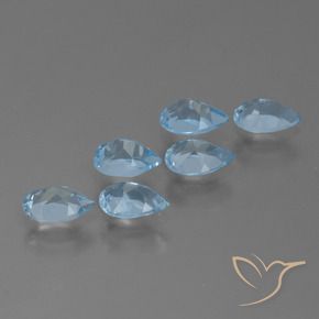 Topaz Gemstones in 6.2 x 4.2 mm Size for Sale, Topaz Stones in Swiss Blue Color