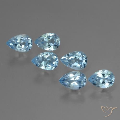 3.46ctw Natural Swiss Blue Topaz, Pear Shape, VVS-VS