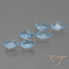 Topaz Gemstones in 6.2 x 4.2 mm Size for Sale, Topaz Stones in Swiss Blue Color