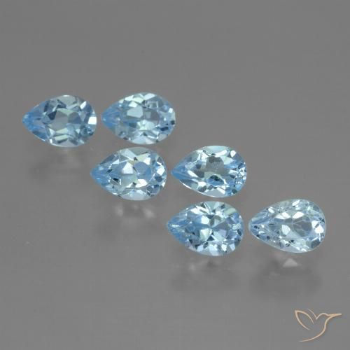 3.38ctw Natural Sky Blue Topaz, Pear Shape, VS