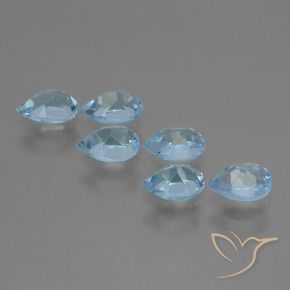 Topaz Gemstones in 6 x 4 mm (calibrated) Size for Sale, Topaz Stones in Sky Blue Color