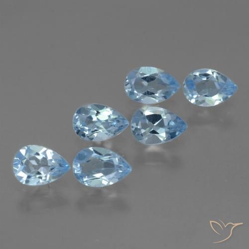 3.22ctw Natural Sky Blue Topaz, Pear Shape, VS