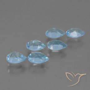 Topaz Gemstones in 6.2 x 4.2 mm Size for Sale, Topaz Stones in Sky Blue Color