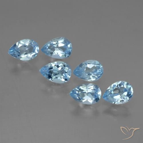 3.05ctw Natural Swiss Blue Topaz, Pear Shape, VS