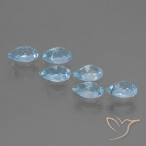 Topaz Gemstones in 6 x 4 mm (calibrated) Size for Sale, Topaz Stones in Swiss Blue Color