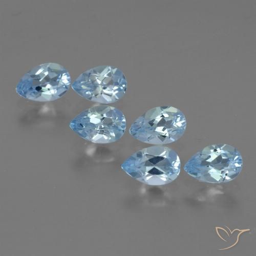 3.10ctw Natural Sky Blue Topaz, Pear Shape, VS