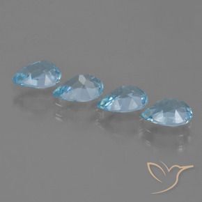 Topaz Gemstones in 7 x 5 mm (calibrated) Size for Sale, Topaz Stones in Sky Blue Color
