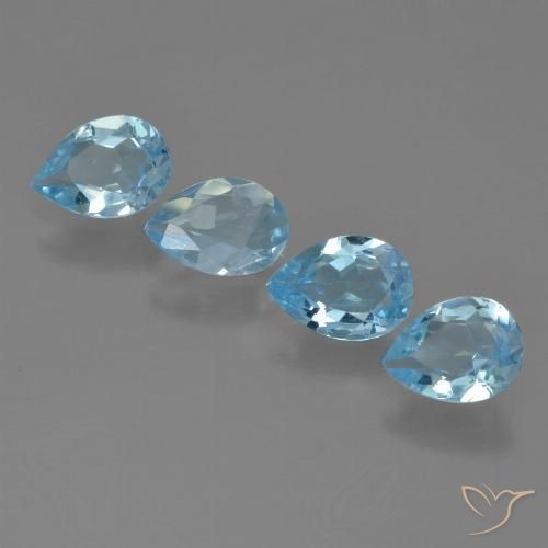 2.50ctw Natural Swiss Blue Topaz, Pear Shape, VS
