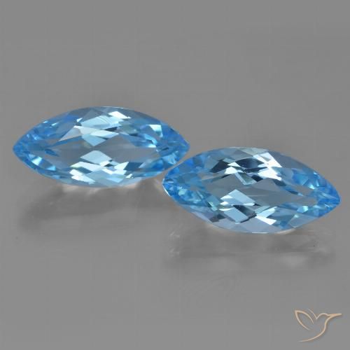 7.27ctw Natural Swiss Blue Topaz, Marquise, VVS