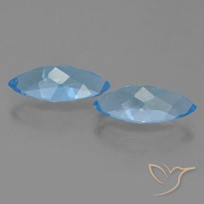 Topaz Gemstones in 14.8 x 7 mm Size for Sale, Topaz Stones in Swiss Blue Color