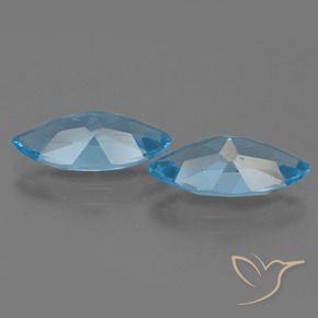 Topaz Gemstones in 14.9 x 7.1 mm Size for Sale, Topaz Stones in Swiss Blue Color