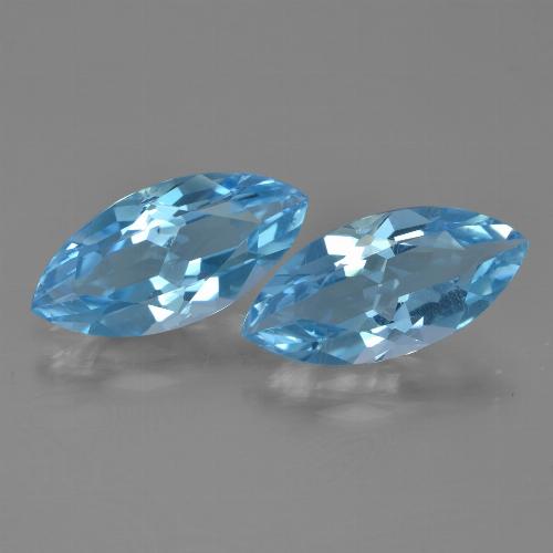 Medium Blue Topaz Gem - 3.5ct Marquise Facet (ID: 454941)