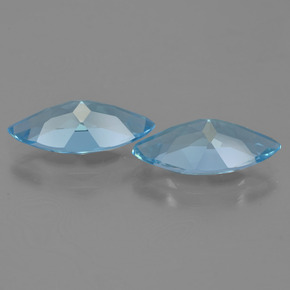 Topaz Gemstones in 15 x 7.2 mm Size for Sale, Topaz Stones in Swiss Blue Color
