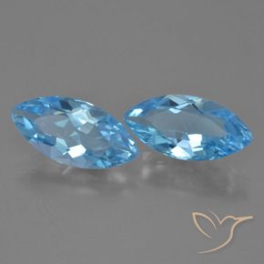 6.90 ctw Blue Topaz Stones, Natural Topaz in Marquise Facet Shape for Sale