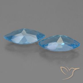 Topaz Gemstones in 14.4 x 7.2 mm Size for Sale, Topaz Stones in Sky Blue Color