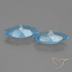 Topaz Gemstones in 14.5 x 7.2 mm Size for Sale, Topaz Stones in Swiss Blue Color