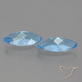 Topaz Gemstones in 14.9 x 7.1 mm Size for Sale, Topaz Stones in Sky Blue Color