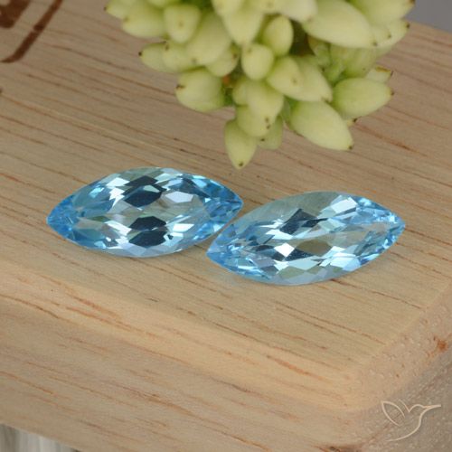 6.61ctw Natural Swiss Blue Topaz, Marquise, VVS