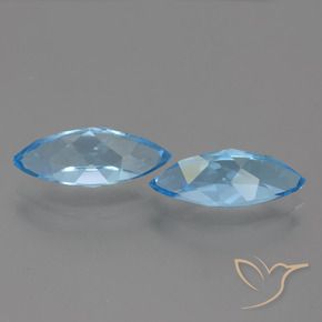 Topaz Gemstones in 14.8 x 6.5 mm Size for Sale, Topaz Stones in Sky Blue Color