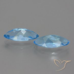 Topaz Gemstones in 14.8 x 7.1 mm Size for Sale, Topaz Stones in Swiss Blue Color