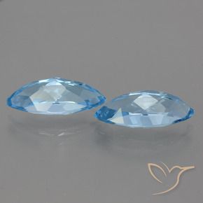 Topaz Gemstones in 15 x 7.1 mm Size for Sale, Topaz Stones in Sky Blue Color