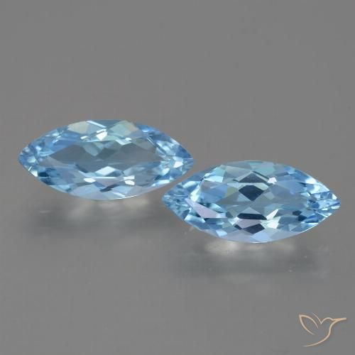 6.43ctw Natural Sky Blue Topaz, Marquise, VVS-VS