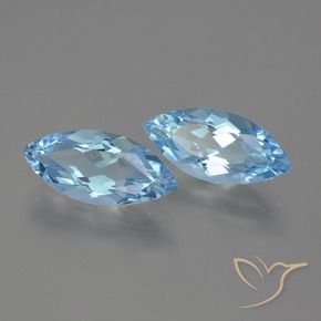6.43 ctw Blue Topaz Stones, Natural Topaz in Marquise Facet Shape for Sale