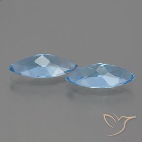 Topaz Gemstones in 15.1 x 6.8 mm Size for Sale, Topaz Stones in Sky Blue Color