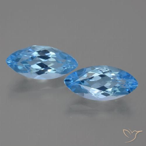 7.89ctw Natural Swiss Blue Topaz, Marquise, VVS
