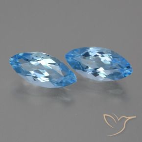 7.89 ctw Blue Topaz Stones, Natural Topaz in Marquise Facet Shape for Sale