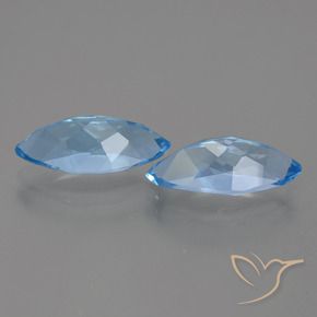 Topaz Gemstones in 15.2 x 6.9 mm Size for Sale, Topaz Stones in Swiss Blue Color