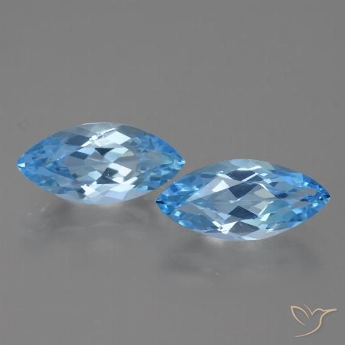7.57ctw Natural Swiss Blue Topaz, Marquise, VVS