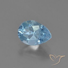 0.93 ct Blue Topaz Stone, Natural Topaz in Pear Facet Shape for Sale