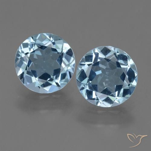 4.25ctw Natural Sky Blue Topaz, Round, VVS-VS