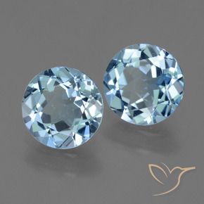 4.25 ctw Blue Topaz Stones, Natural Topaz in Round Facet Shape for Sale