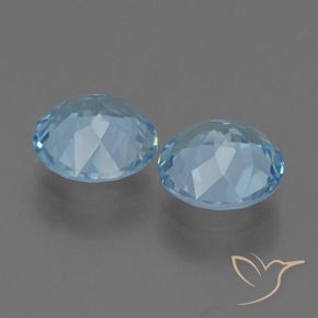 Topaz Gemstones in 8 mm (calibrated) Size for Sale, Topaz Stones in Sky Blue Color