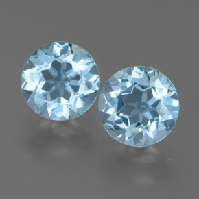 Azul Cielo Topacio Gema - 2.4ct Faceta Redonda (ID: 454999)