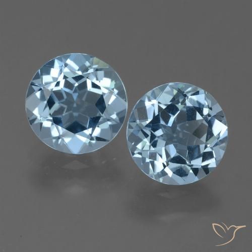Baby Blue Topaz Gem - 2.2ct Round Facet (ID: 455001)